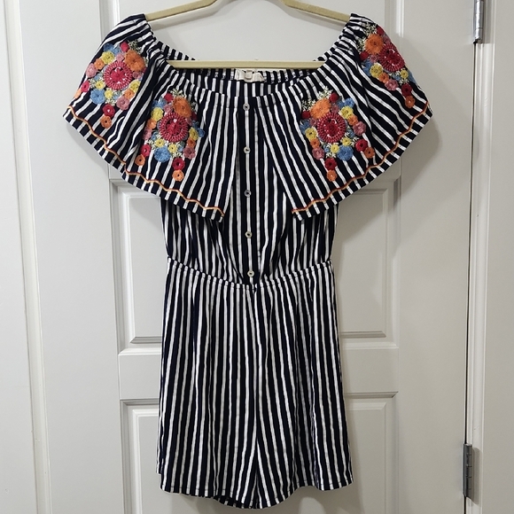 entro Pants - Entro Striped Romper - Small